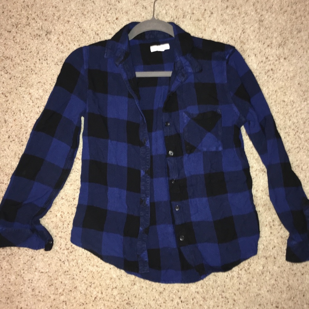 SUPER SOFT black and blue flannel